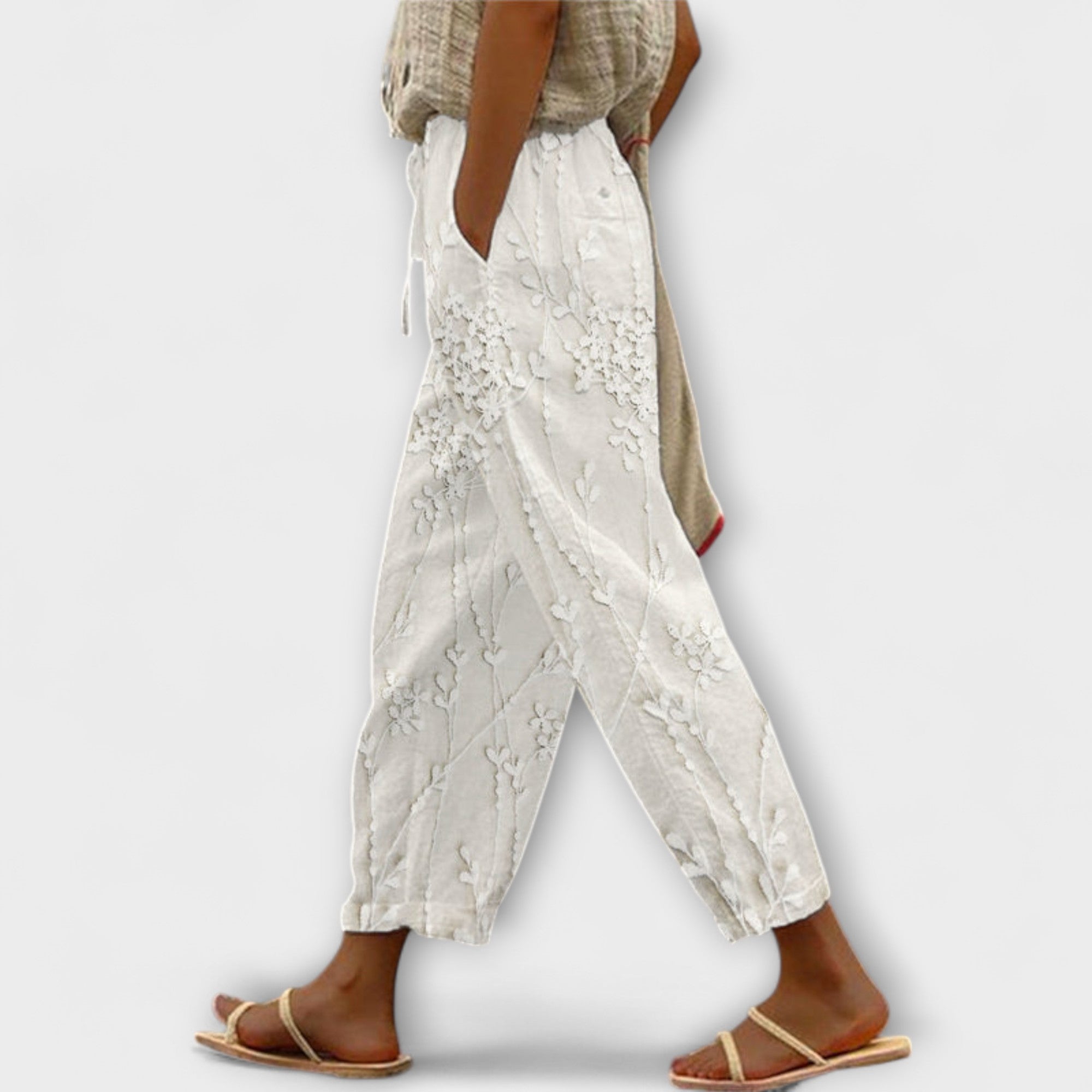 Zoey - Pantalons estampats de vinya