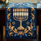 Quilted Table Runner - Illuminated Menorah