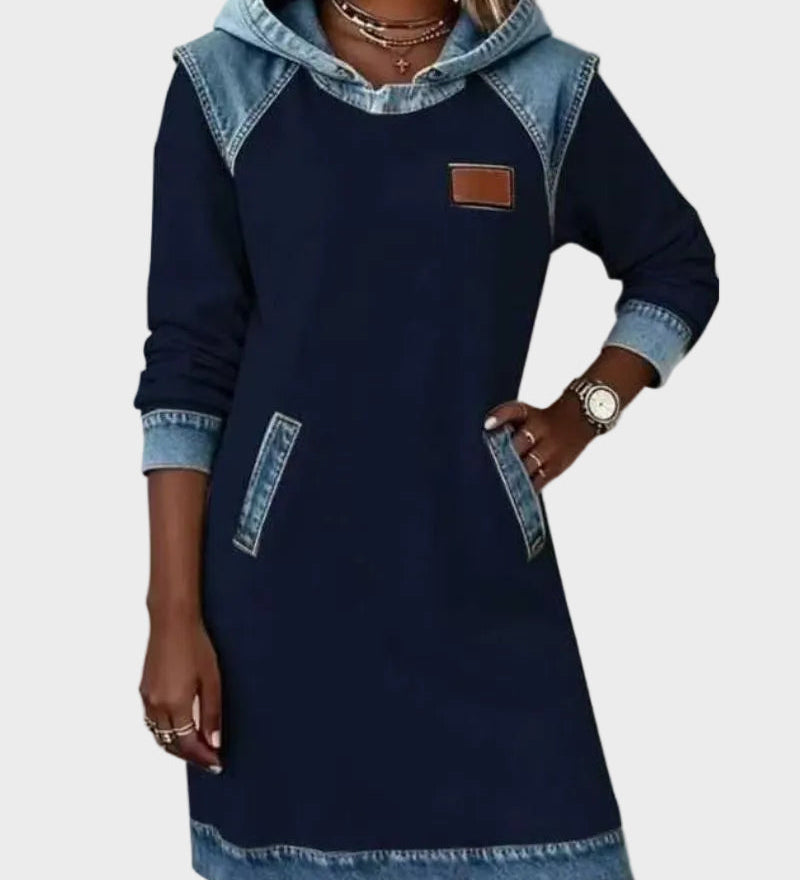 Irena - Vestit de denim amb caputxa