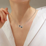Infinite Love Dog Paw Necklace with Zirconia
