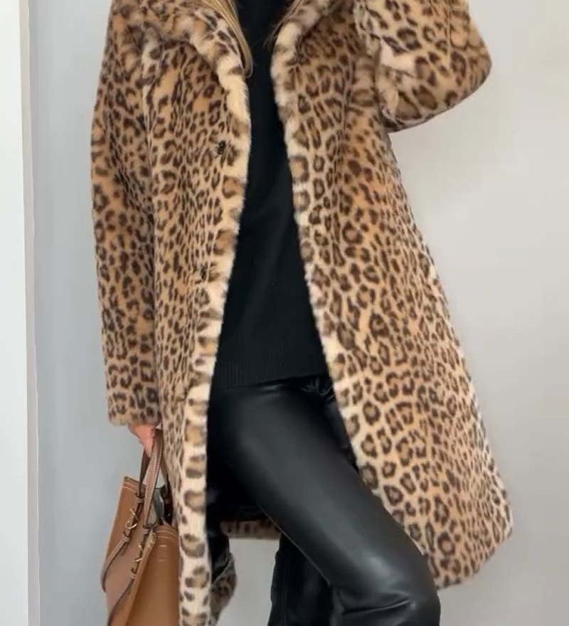 LEIA - Saco Llarga i Suau amb Estampat de Lleopard