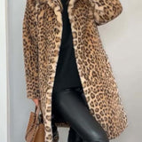 LEIA - Abric Llarga i Suau amb Estampat de Lleopard