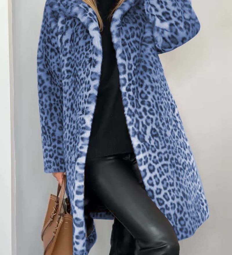 LEIA - Abric Llarga i Suau amb Estampat de Lleopard