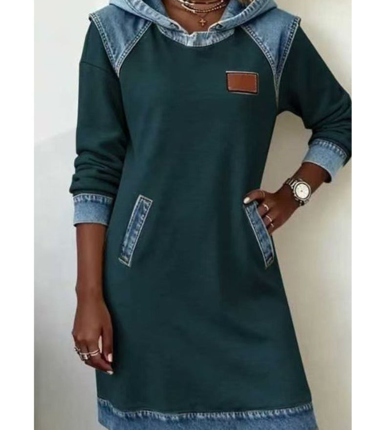 Irena - Vestit de denim amb caputxa