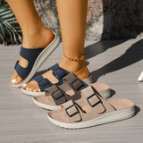 Mae - Sandalias de confort con hebilla doble ajustable