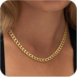 Thick Cuban Link Necklace | Gold