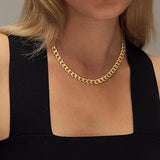 Thick Cuban Link Necklace | Gold