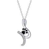 Dog Paw Print Pendant Necklace 'Loyal Friend'