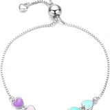 Adjustable Sterling Silver Bracelet with Dog Paw Print
