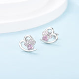 Heart-Shaped Paw Print Earrings – Jewellery for Pet Lovers
