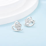 Heart-Shaped Paw Print Earrings – Jewellery for Pet Lovers
