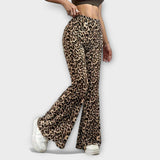 Pantalons Bootcut Leopardine