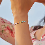 Adjustable Sterling Silver Bracelet with Dog Paw Print