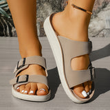 Mae - Sandalias de confort con hebilla doble ajustable