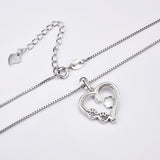 Collar with paw print and heart with infinity pendant