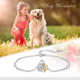 Adjustable Friendship Bracelet with Dog Theme
