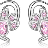 Heart-Shaped Paw Print Earrings – Jewellery for Pet Lovers