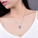 Collar with paw print and heart with infinity pendant
