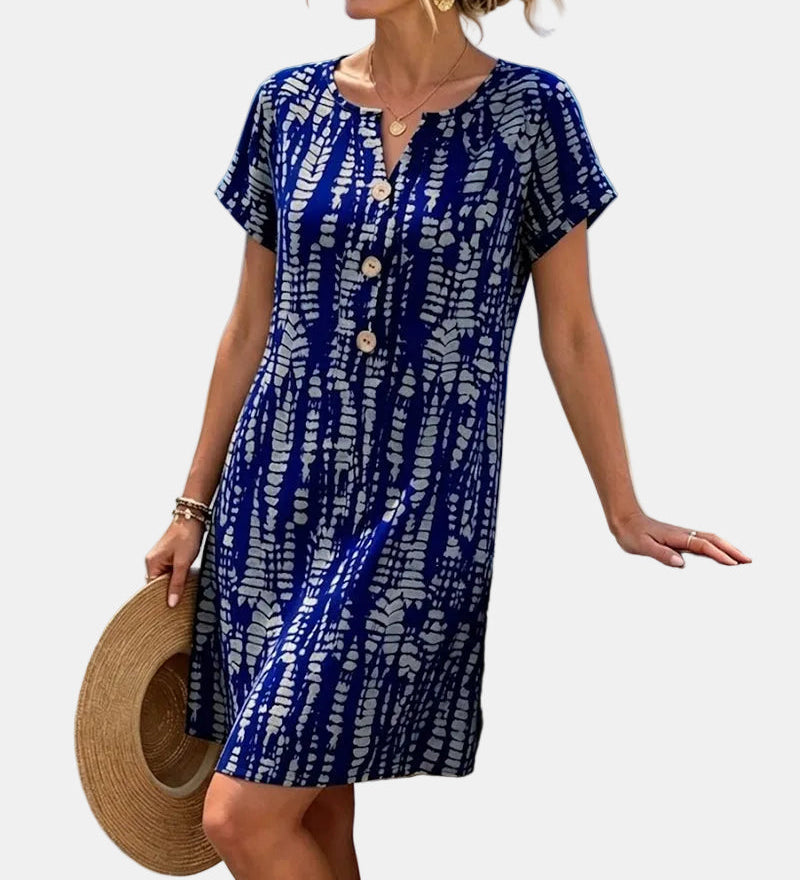 Marina | Vestit estampat amb botons