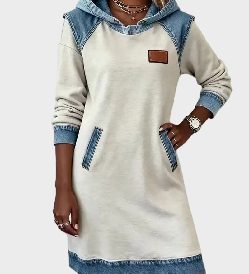 Irena - Vestit de denim amb caputxa