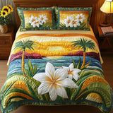 3-Piece Quilted Bed Set - Aloha Spirit