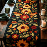 Quilted Table Runner - Autumn Sunflowers
