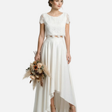 Vestit de Renda Bohemi – Disseny Alt-Baix per a Celebracions a l'Aire Lliure