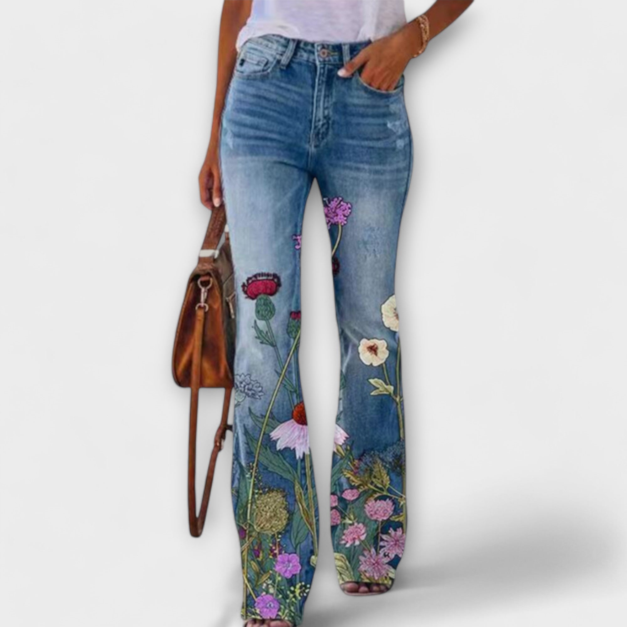 Pantalons amb flors
