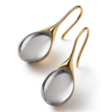 Gold and Silver Crystal Drop Earrings
