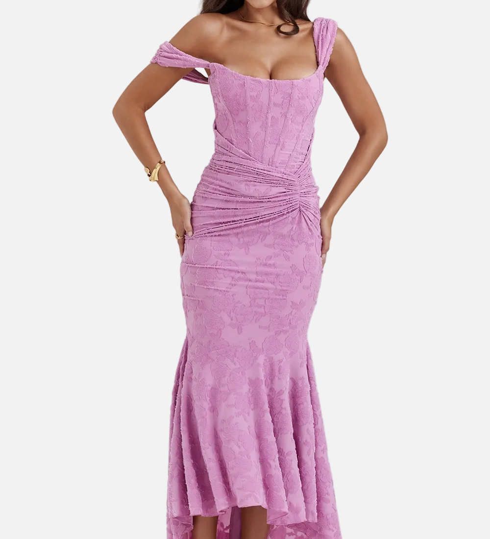 Vestit Maxi de Núvia amb Corsé de Renda