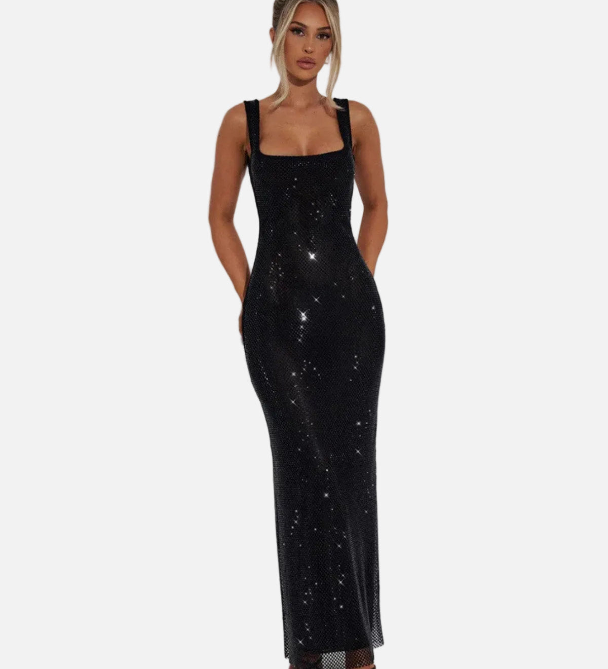 Vestit de Nit Formal Embellit Celeste