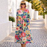 Claudia | Vestit de Motiu Floral amb Ambient d'Estiu