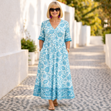 Juana | Vestit Elegant amb Estampat Floral i Sensació Fresca