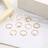Pack of 10 Rings | Silver and Gold Bohemian Rings