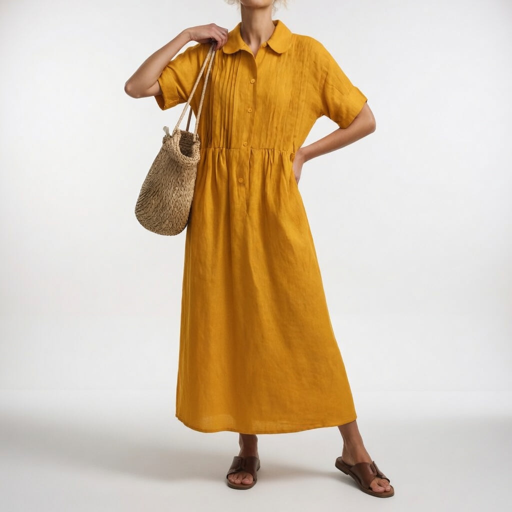 Lysandra — Vestit camisero fluid d'estiu