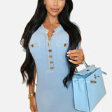 Vestit Maxi de Punt Acanalado Blanc – Vestit Elegant d'Estiu de Manga Curta per a Dones