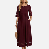Vestit Negre Transparent – Disseny Flattering de Coll O per a un Estil d'Estiu Sense Esforç