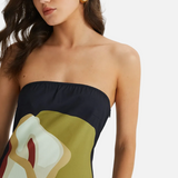 Vestit Maxi de Festa d'Estiu Estampat Sense Tirants Calla