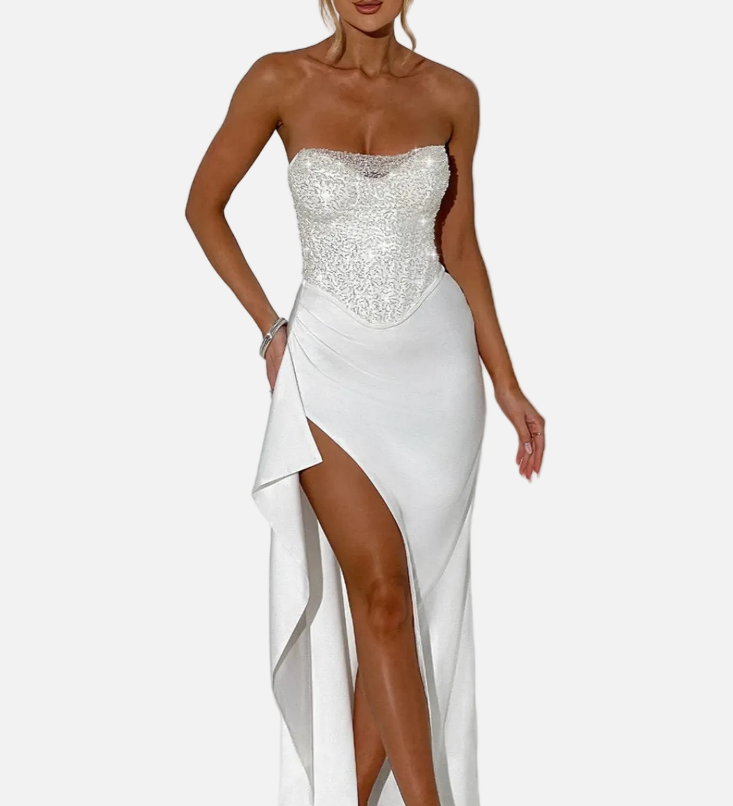 Vestit Maxi de Nit Corsé Amb Perles Emrielle