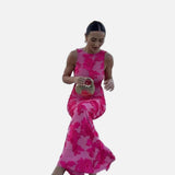 Vestit Maxi de Nit Sense Mangues Brodat Floral