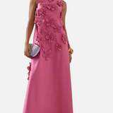 Vestit Maxi d'Estiu Sense Mangues Adornat amb Flors