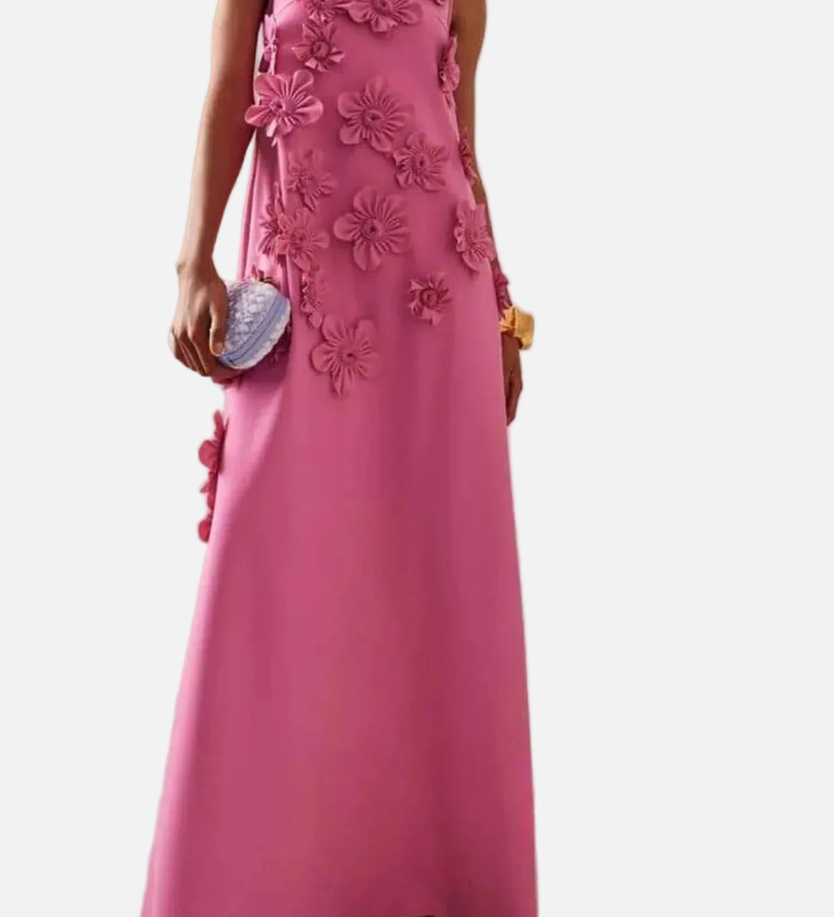 Vestit Maxi d'Estiu Sense Mangues Adornat amb Flors