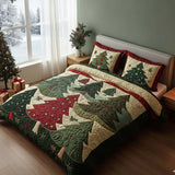 3-Piece Quilted Bed Set - Forest of Joy