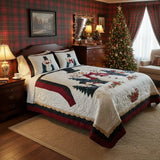 3-Piece Quilted Bed Set - Snow Friends