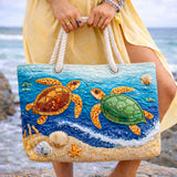 Handmade Beach Bag | Tropical Turtle
