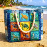 Handmade Beach Bag | Tranquil Turtle