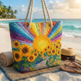 Handmade Beach Bag | Rainbow Sun