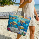 Handmade Beach Bag | Marine Turtle