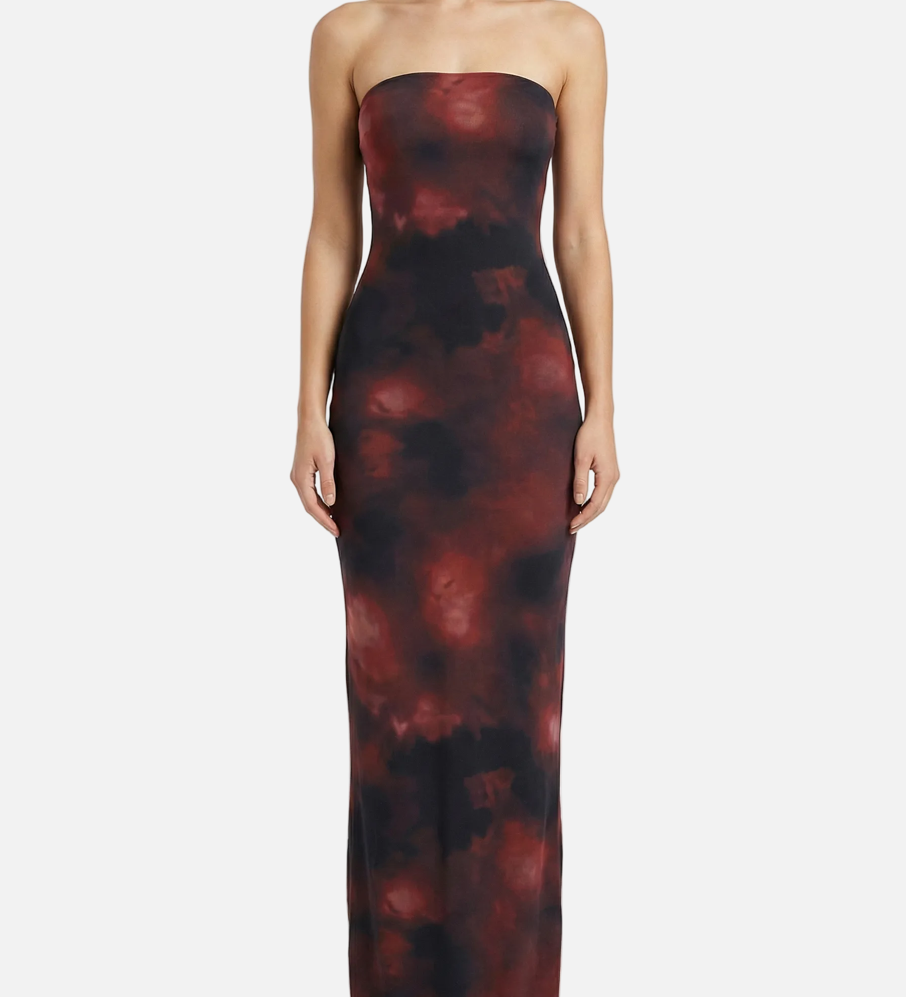 Vestit Maxi Estampat Sense Tirants – Vestit Elegant d'Estiu per a Dones