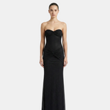 Vestit Maxi Sense Tirants amb Brillantor – Elegant Vestit de Nit Arrugat per a Dones